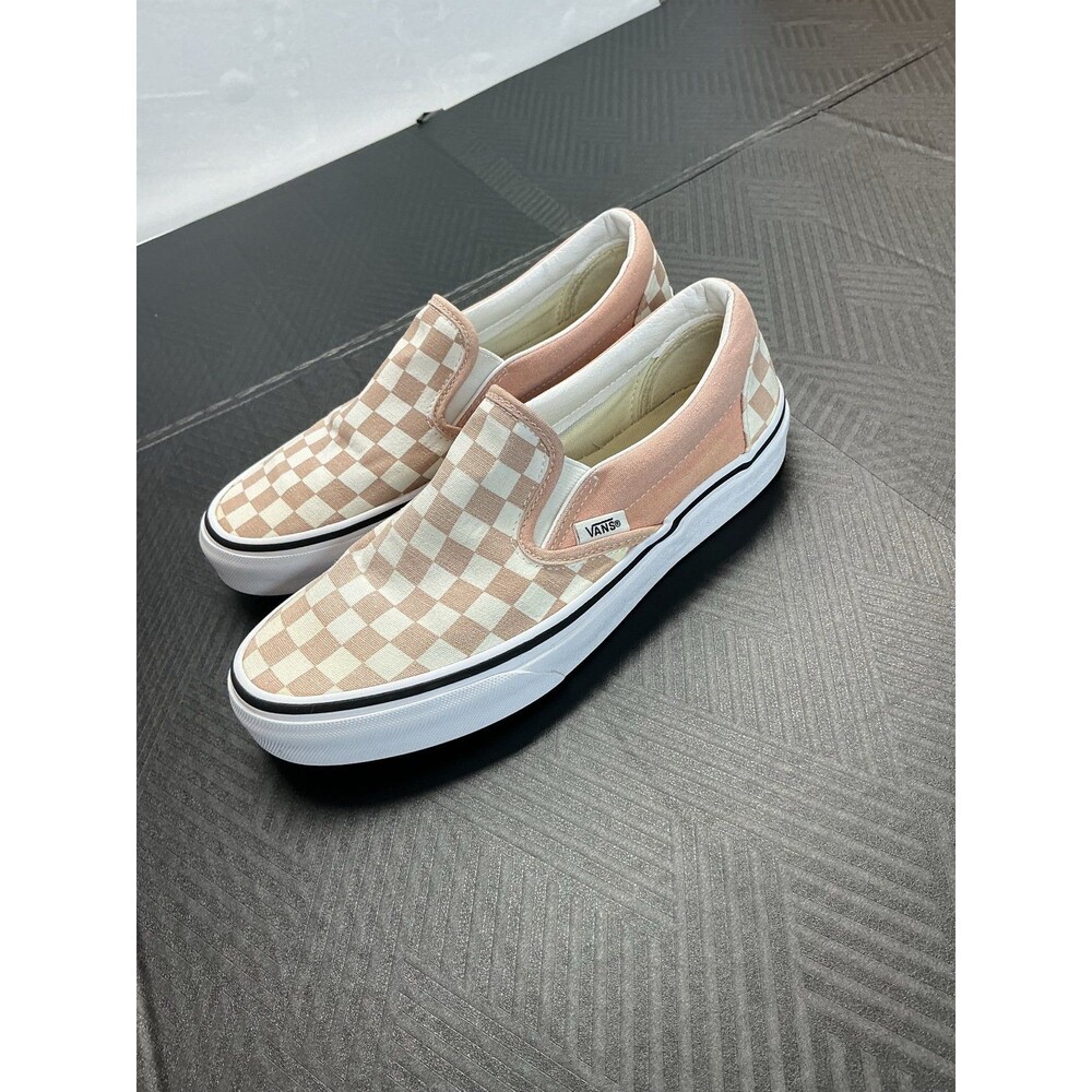 Vans Pink Checkerboard Slip-On Shoes